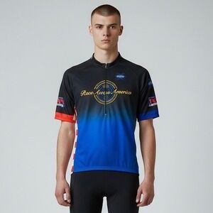 VTG 2006 Race Across America RAAM Cycling Jersey Mens Large Made Canada